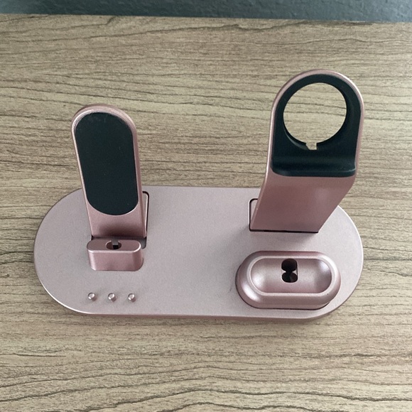 Apple Charging Station - Light Pink - Charges Phone, Air Pods, and Apple Watch - Picture 4 of 4